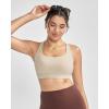 image:imageRUNNING GIRL High Impact Sports Bras for Women High Support Molded Cups Adjustable Straps Sports Bra with Sewn in PadsBeige
