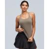 image:imageRUNNING GIRL Tank Top with Built in Bra for WomenCompression Shirts Racerback Workout Yoga TopsBrown
