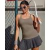 image:imageRUNNING GIRL Tank Top with Built in Bra for WomenCompression Shirts Racerback Workout Yoga TopsBrown