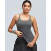 image:imageRUNNING GIRL Tank Top with Built in Bra for WomenCompression Shirts Racerback Workout Yoga TopsDark Grey