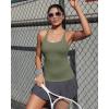 image:imageRUNNING GIRL Tank Top with Built in Bra for WomenCompression Shirts Racerback Workout Yoga TopsGreen