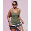 image:imageRUNNING GIRL Tank Top with Built in Bra for WomenCompression Shirts Racerback Workout Yoga TopsGreen