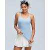 image:imageRUNNING GIRL Tank Top with Built in Bra for WomenCompression Shirts Racerback Workout Yoga TopsLight Blue