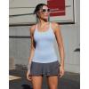 image:imageRUNNING GIRL Tank Top with Built in Bra for WomenCompression Shirts Racerback Workout Yoga TopsLight Blue