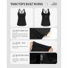 image:imageRUNNING GIRL Womens Workout Tank Tops with Built in BraCrisscross Back Padded Athletic Compression Shirts Yoga TopsBlack