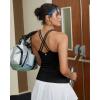 image:imageRUNNING GIRL Womens Workout Tank Tops with Built in BraCrisscross Back Padded Athletic Compression Shirts Yoga TopsBlack