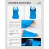 image:imageRUNNING GIRL Womens Workout Tank Tops with Built in BraCrisscross Back Padded Athletic Compression Shirts Yoga TopsBright Blue