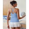 image:imageRUNNING GIRL Womens Workout Tank Tops with Built in BraCrisscross Back Padded Athletic Compression Shirts Yoga TopsLight Blue