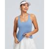 image:imageRUNNING GIRL Womens Workout Tank Tops with Built in BraCrisscross Back Padded Athletic Compression Shirts Yoga TopsLight Blue