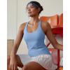 image:imageRUNNING GIRL Womens Workout Tank Tops with Built in BraCrisscross Back Padded Athletic Compression Shirts Yoga TopsLight Blue