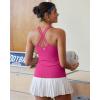 image:imageRUNNING GIRL Womens Workout Tank Tops with Built in BraCrisscross Back Padded Athletic Compression Shirts Yoga TopsMagenta
