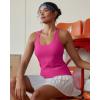 image:imageRUNNING GIRL Womens Workout Tank Tops with Built in BraCrisscross Back Padded Athletic Compression Shirts Yoga TopsMagenta