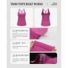 image:imageRUNNING GIRL Womens Workout Tank Tops with Built in BraCrisscross Back Padded Athletic Compression Shirts Yoga TopsMagenta