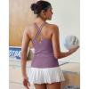 image:imageRUNNING GIRL Womens Workout Tank Tops with Built in BraCrisscross Back Padded Athletic Compression Shirts Yoga TopsPurple Gray