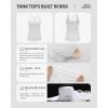 image:imageRUNNING GIRL Womens Workout Tank Tops with Built in BraCrisscross Back Padded Athletic Compression Shirts Yoga TopsWhite