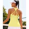 image:imageRUNNING GIRL Workout Tank Tops with Built in Bras for WomenCompression Shirt Strappy Back Athletic Yoga TopsDyellow