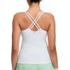 image:imageRUNNING GIRL Womens Workout Tank Tops with Built in BraCrisscross Back Padded Athletic Compression Shirts Yoga TopsWhite