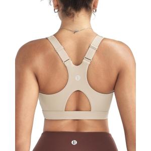 image:imageRUNNING GIRL High Impact Sports Bras for Women High Support Molded Cups Adjustable Straps Sports Bra with Sewn in PadsBeige
