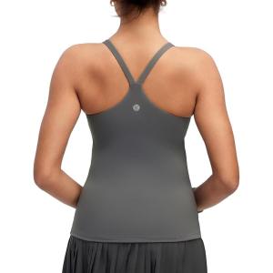 image:imageRUNNING GIRL Tank Top with Built in Bra for WomenCompression Shirts Racerback Workout Yoga TopsDark Grey