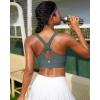 image:imageRUNNING GIRL Adjustable Straps High Impact Sports Bra for WomenHigh Support Workout Sports Bras with Sewn in PadsAash Green