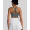 image:imageRUNNING GIRL Adjustable Straps High Impact Sports Bra for WomenHigh Support Workout Sports Bras with Sewn in PadsAash Green