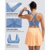 image:imageRUNNING GIRL Adjustable Straps High Impact Sports Bra for WomenHigh Support Workout Sports Bras with Sewn in PadsAlight Blue