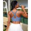 image:imageRUNNING GIRL Adjustable Straps High Impact Sports Bra for WomenHigh Support Workout Sports Bras with Sewn in PadsAlight Blue