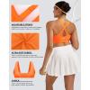 image:imageRUNNING GIRL Adjustable Straps High Impact Sports Bra for WomenHigh Support Workout Sports Bras with Sewn in PadsAorange