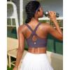 image:imageRUNNING GIRL Adjustable Straps High Impact Sports Bra for WomenHigh Support Workout Sports Bras with Sewn in PadsApurple