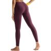 image:imageRUNNING GIRL Leggings for Women 25 Inseam High Waisted Compression Buttery Soft Yoga Pants with PocketsMaroon