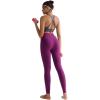 image:imageRUNNING GIRL Leggings for Women 25 Inseam High Waisted Compression Buttery Soft Yoga Pants with PocketsPlum