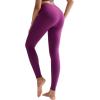 image:imageRUNNING GIRL Leggings for Women 25 Inseam High Waisted Compression Buttery Soft Yoga Pants with PocketsPlum