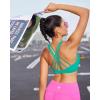 image:imageRUNNING GIRL Padded Sports Bras for Women Medium Support CrissCross Back Strappy Sports Bra Workout Sports Bra Gym Yoga BraWX3114GreenXXL