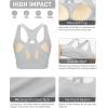 image:imageRUNNING GIRL Sports Bras for Women High Support Adjustable Straps High Impact Sports Bras with Sewn in Pads Workout BraGrey