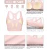 image:imageRUNNING GIRL Sports Bras for Women High Support Adjustable Straps High Impact Sports Bras with Sewn in Pads Workout BraPink