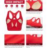 image:imageRUNNING GIRL Sports Bras for Women High Support Adjustable Straps High Impact Sports Bras with Sewn in Pads Workout BraRed