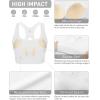 image:imageRUNNING GIRL Sports Bras for Women High Support Adjustable Straps High Impact Sports Bras with Sewn in Pads Workout BraSnow White