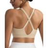 image:imageRUNNING GIRL Sports Bra for Women High Support Molded Cup High Impact Sports Bras with Sewn in Pads Strappy Running BraNude