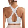 image:imageRUNNING GIRL Sports Bras for Women High Support Adjustable Straps High Impact Sports Bras with Sewn in Pads Workout BraSnow White