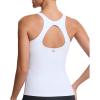 image:imageRUNNING GIRL Workout Tops for WomenRacerback Tank Tops with Built in BrasPadded Sports Bra Yoga Tank Athletic TopsEwhite