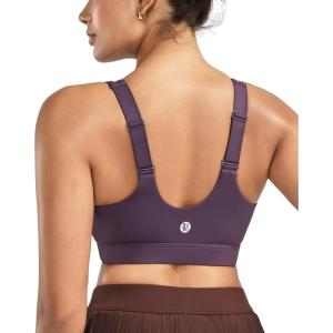 image:imageRUNNING GIRL Adjustable Straps High Impact Sports Bra for WomenHigh Support Workout Sports Bras with Sewn in PadsApurple