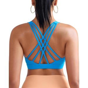 image:imageRUNNING GIRL Sports Bras for Women High Support Molded Cup High Impact Sports Bras with Sewn in Pads Workout Yoga BraBright Blue