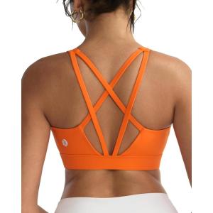 image:imageRUNNING GIRL Sports Bras for Women High Support Molded Cup High Impact Sports Bras with Sewn in Pads Workout Yoga BraOrange