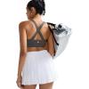image:imageRUNNING GIRL Sports Bra for WomenMolded Cup Strappy Running High Impact Sports Bra with Sewn in PadsDark Grey