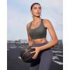 image:imageRUNNING GIRL Sports Bra for WomenMolded Cup Strappy Running High Impact Sports Bra with Sewn in PadsDark Grey