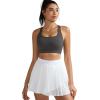 image:imageRUNNING GIRL Sports Bra for WomenMolded Cup Strappy Running High Impact Sports Bra with Sewn in PadsDark Grey