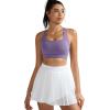 image:imageRUNNING GIRL Sports Bra for WomenMolded Cup Strappy Running High Impact Sports Bra with Sewn in PadsDusty Lavender