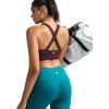 image:imageRUNNING GIRL Sports Bra for WomenMolded Cup Strappy Running High Impact Sports Bra with Sewn in PadsMaroon