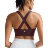 image:imageRUNNING GIRL Sports Bra for WomenMolded Cup Strappy Running High Impact Sports Bra with Sewn in PadsMaroon
