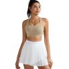 image:imageRUNNING GIRL Sports Bra for WomenMolded Cup Strappy Running High Impact Sports Bra with Sewn in PadsNude